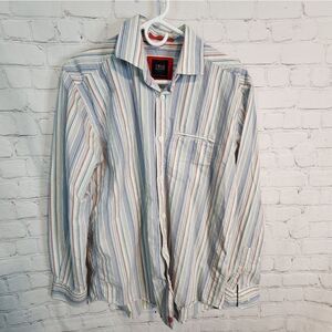 Men's True Measure longsleeve button-down shirt, size Medium